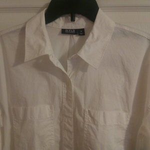 White shirt by A.N.A., medium, long sleeve, cuffed